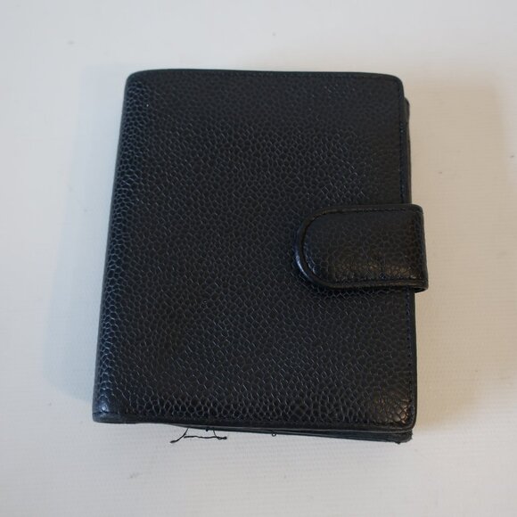 Authentic Womens Chanel Caviar Black Interlocked CC Bi-Fold Wallet - Picture 11 of 12